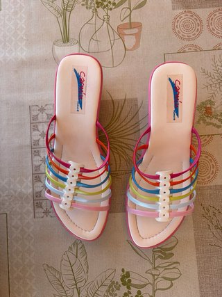 Sandalias Carmiña tacón multicolor