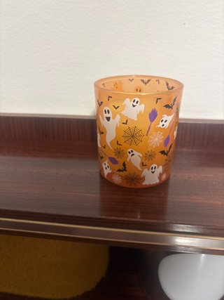 Vela de cristal con diseño de Halloween
