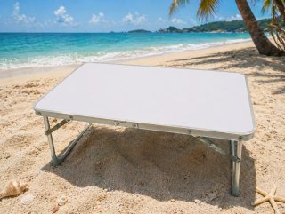 Mesa plegable playa/jardín blanca