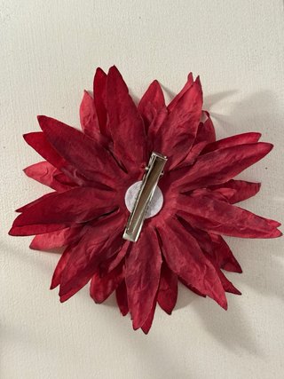 Burgundy Dhalia clip