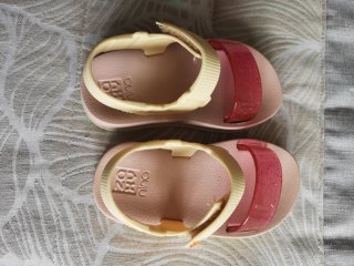 Sandálias Criança Rosa e Amarelo