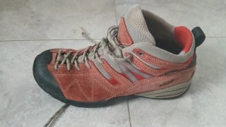Botas Asolo Mujer Talla 38 Gris/Rojo