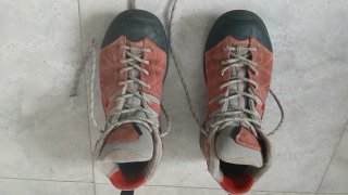 Botas Asolo Mujer Talla 38 Gris/Rojo