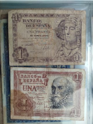 🇪🇸 Álbum antiguo con colección de billetes
