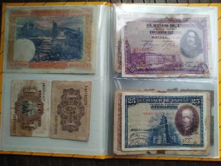 🇪🇸 Álbum antiguo con colección de billetes