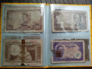 🇪🇸 Álbum antiguo con colección de billetes