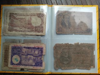 🇪🇸 Álbum antiguo con colección de billetes