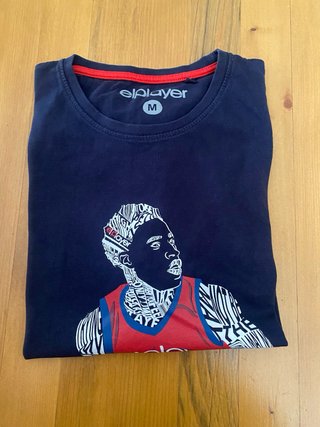 T-shirt Elplayer Blu tg M con stampa giocatore