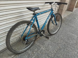 Bicicleta de montaña azul
