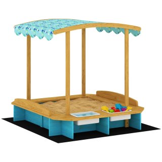 Arenero Madera Niños con Techo y Bancos