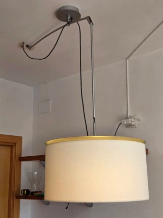 Lámpara de techo tela y metal