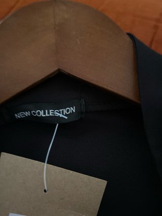 Chaqueta blazer negra asimétrica TU Talla Única