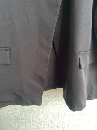 Chaqueta blazer negra asimétrica TU Talla Única