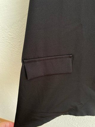 Chaqueta blazer negra asimétrica TU Talla Única