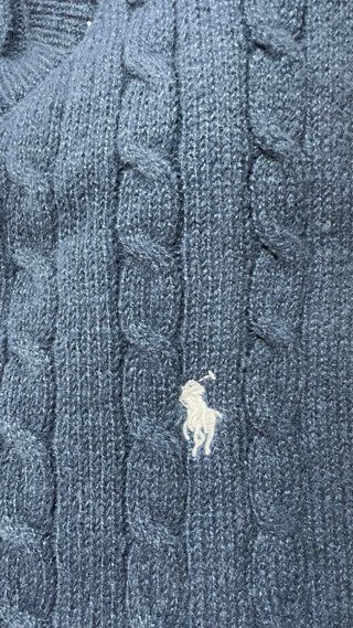 Jersey Polo Ralph Lauren Azul Trenzado Talla M