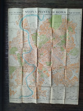 🇮🇹 Lote: Guia de Roma y mapa. Circa 1950