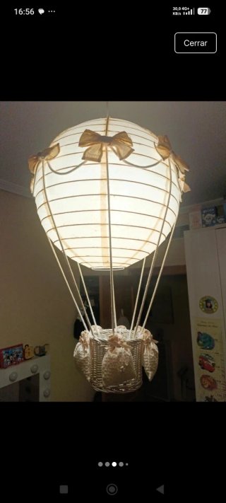 Lámpara infantil globo aerostático