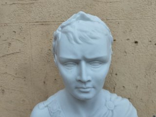 Antica scultura busto Giulio Cesare in ceramica