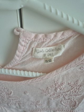 Camisa niña manga larga rosa bordada 11/12