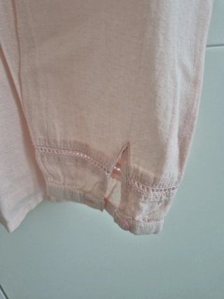 Camisa niña manga larga rosa bordada 11/12