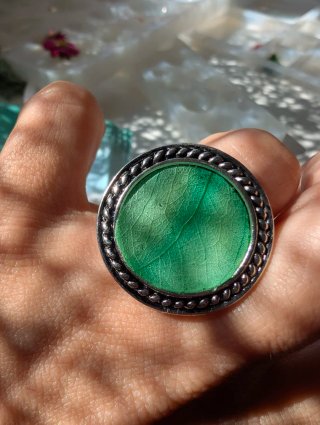 Anillo hoja natural especial dia de la madre