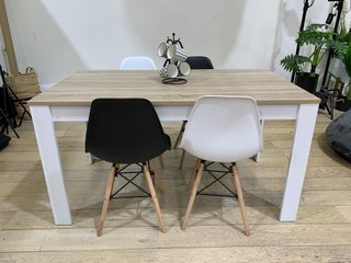 Mesa comedor + 4 sillas 138cm