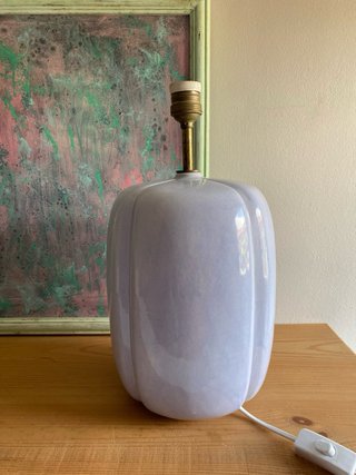 Pie de lámpara cerámica vintage azul