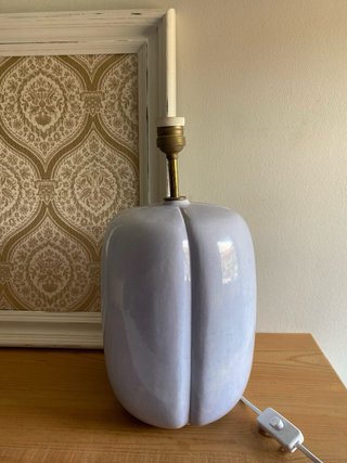 Pie de lámpara cerámica vintage azul