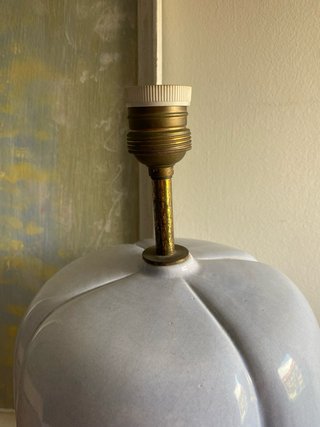 Pie de lámpara cerámica vintage azul