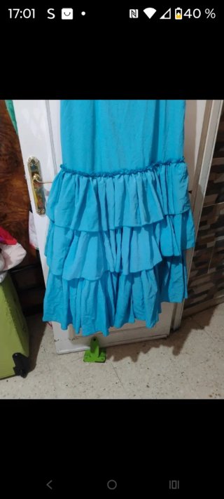 Traje de flamenca azul