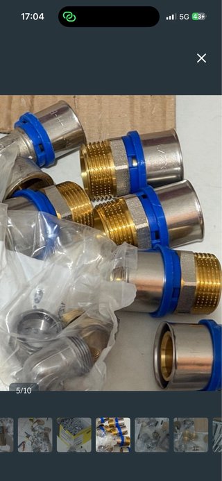 Raccordi idraulici in ottone e acciaio