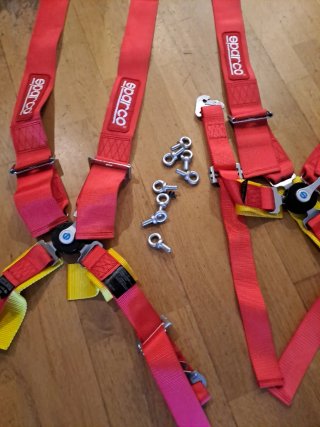 Arnés Sparco Rojo 4 Puntos