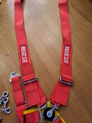 Arnés Sparco Rojo 4 Puntos