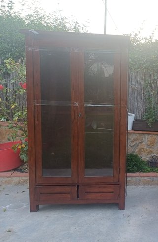 Vitrina de salón de madera