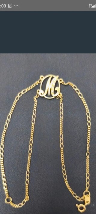 Pulsera Oro 18k M Doble Cadena