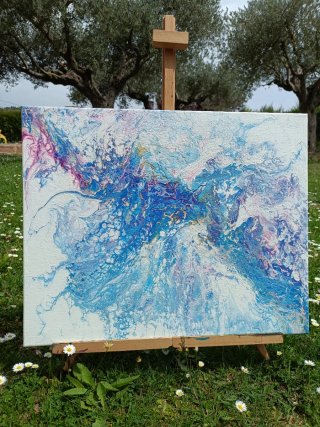 Cuadro Abstracto Fluid Painting