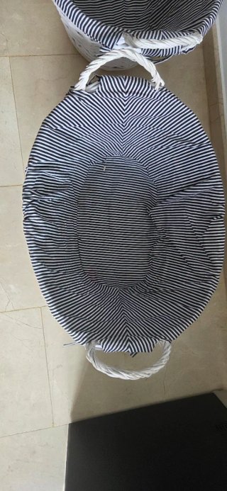 Cestas de mimbre blancas con forro