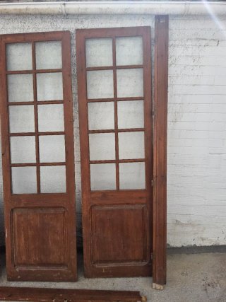 4 Puertas Madera y Cristal + Marco