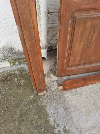 4 Puertas Madera y Cristal + Marco