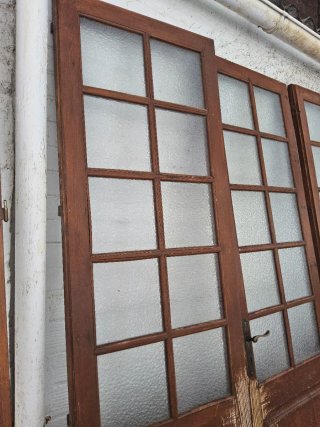 4 Puertas Madera y Cristal + Marco