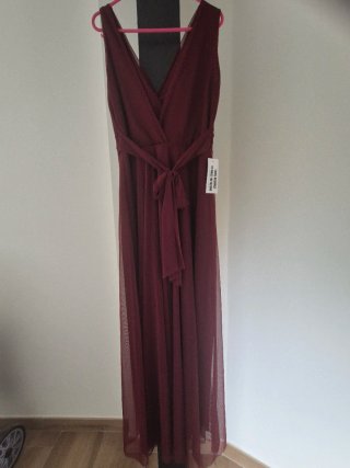 Vestido Sorellas Tulle Burdeos Talla Única