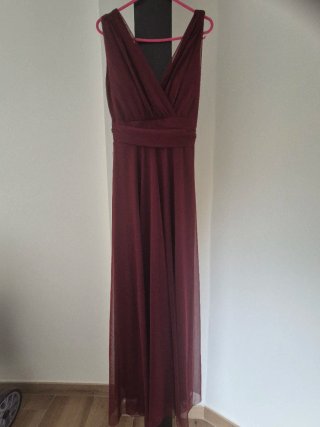 Vestido Sorellas Tulle Burdeos Talla Única