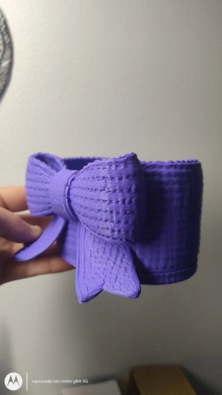 Lapicero con diseño de lazo morado