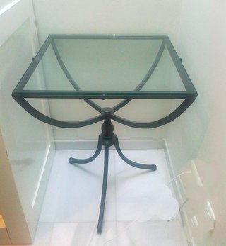 Mesa de centro hierro y cristal