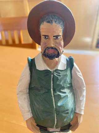 Figuras Don Quijote y Sancho Panza pintados a mano