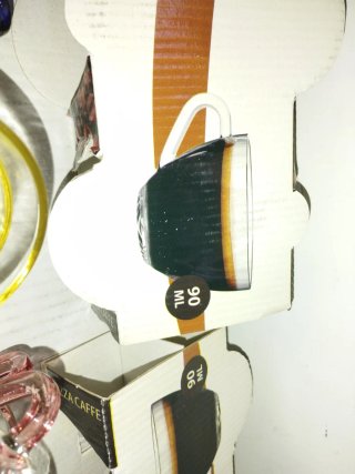 12 Tazzine Caffè Vetro Colorate