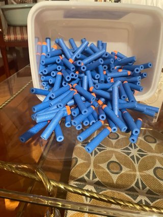 200 Balas Nerf Azules con Punta Naranja