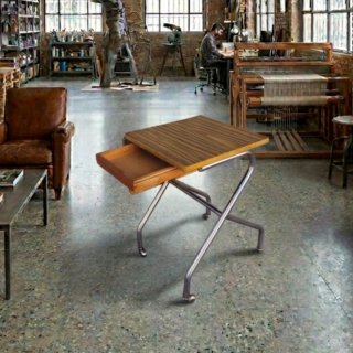 Mesa con ruedas vintage auxiliar diseño industrial