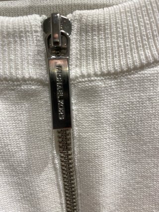 Chaqueta Michael Kors Blanca Cremallera