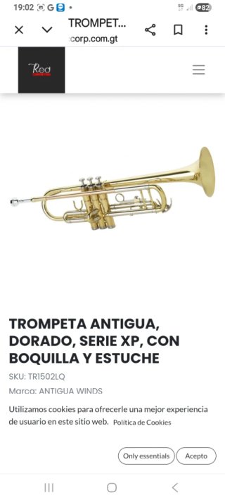 Trompeta XP Antigua Dorada